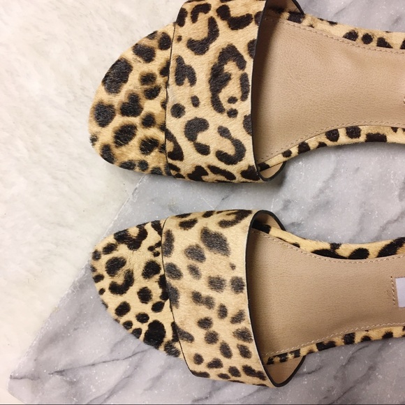 Steve Madden Bev Leopard Cow Hair Slide Sandal 6.5 - Picture 4 of 11